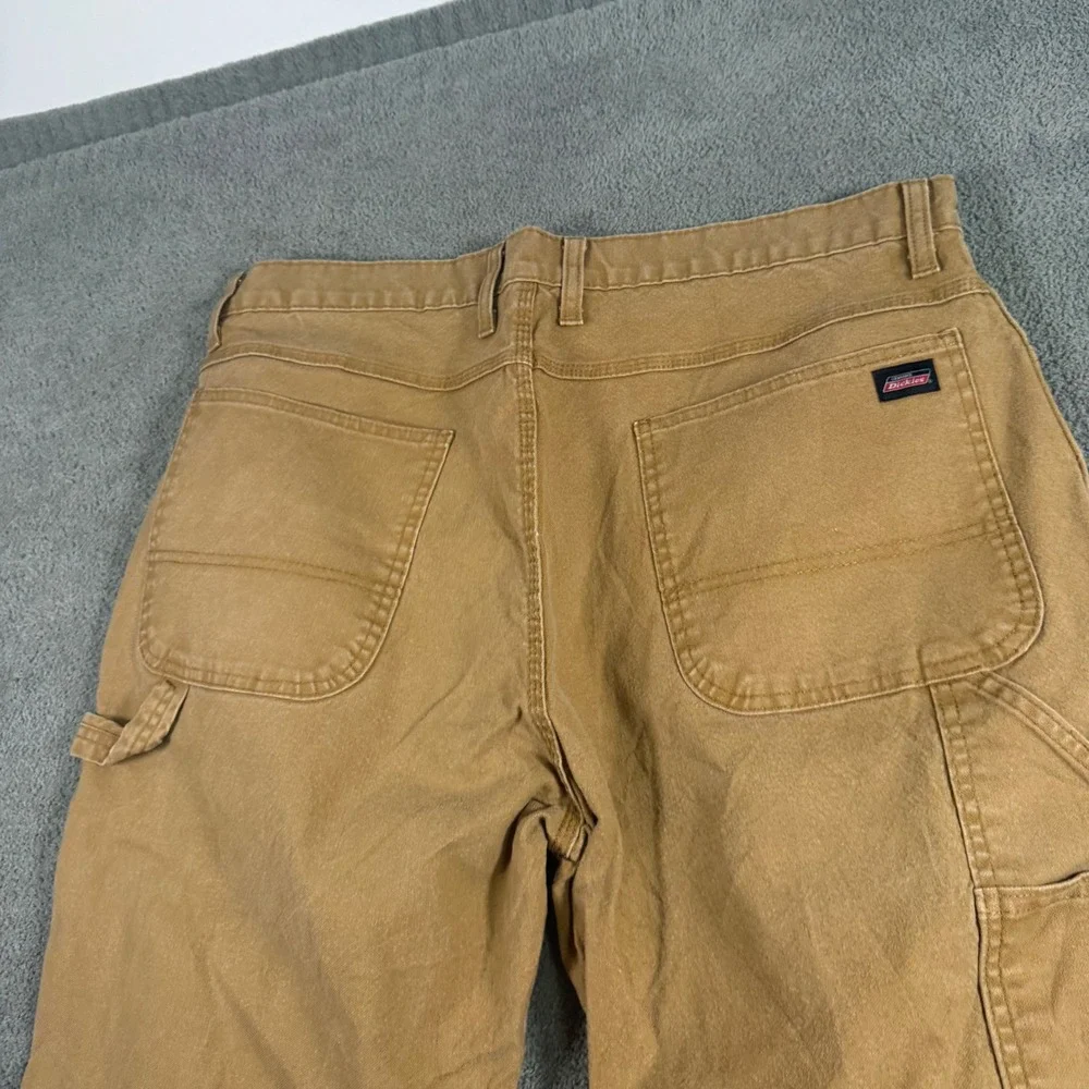 Dickies Mens Duck Brown Carpenter Pants Utility Workwear 38x30 P351826